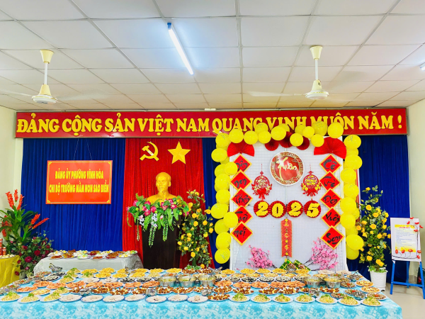 TRƯỜNG MN SAO BIỂN TỔ CHỨC CÁC HOẠT ĐỘNG CHÀO XUÂN ẤT TỴ NĂM 2025