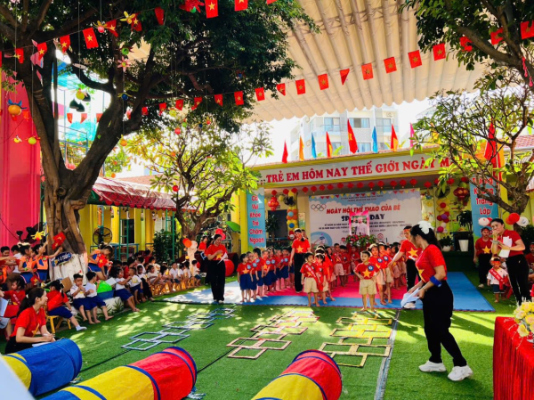 TRƯỜNG MẦM NON SAO BIỂN TỔ CHỨC NGÀY HỘI THỂ THAO NĂM HỌC 2024-2025