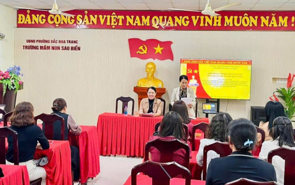 CHI BỘ MẦM NON SAO BIỂN  TỔ CHỨC SINH HOẠT CHI BỘ THÁNG 02/2026 VÀ SINH HOẠT CHUYÊN ĐỀ QUÝ I/2026