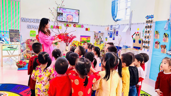 CHUỖI HOẠT ĐỘNG TRẢI NGHIỆM ĐÓN XUÂN TẠI TRƯỜNG MẦM NON SAO BIỂN